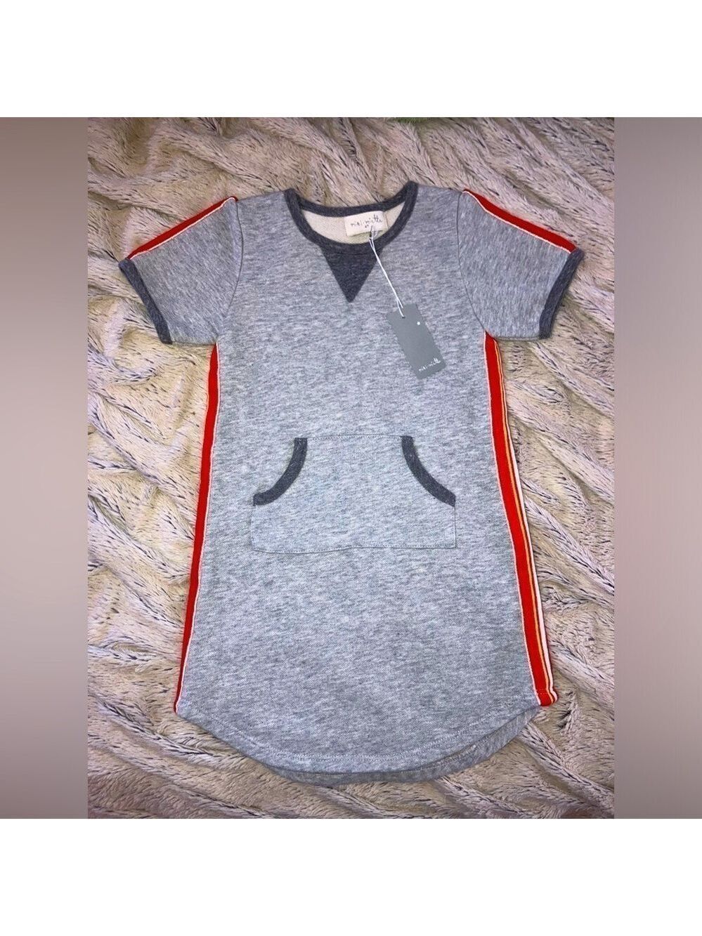 🔥NEW🔥 Nordstrom Miki Miette 4T Short Sleeve stripe Jersey Sweater Dress NWT